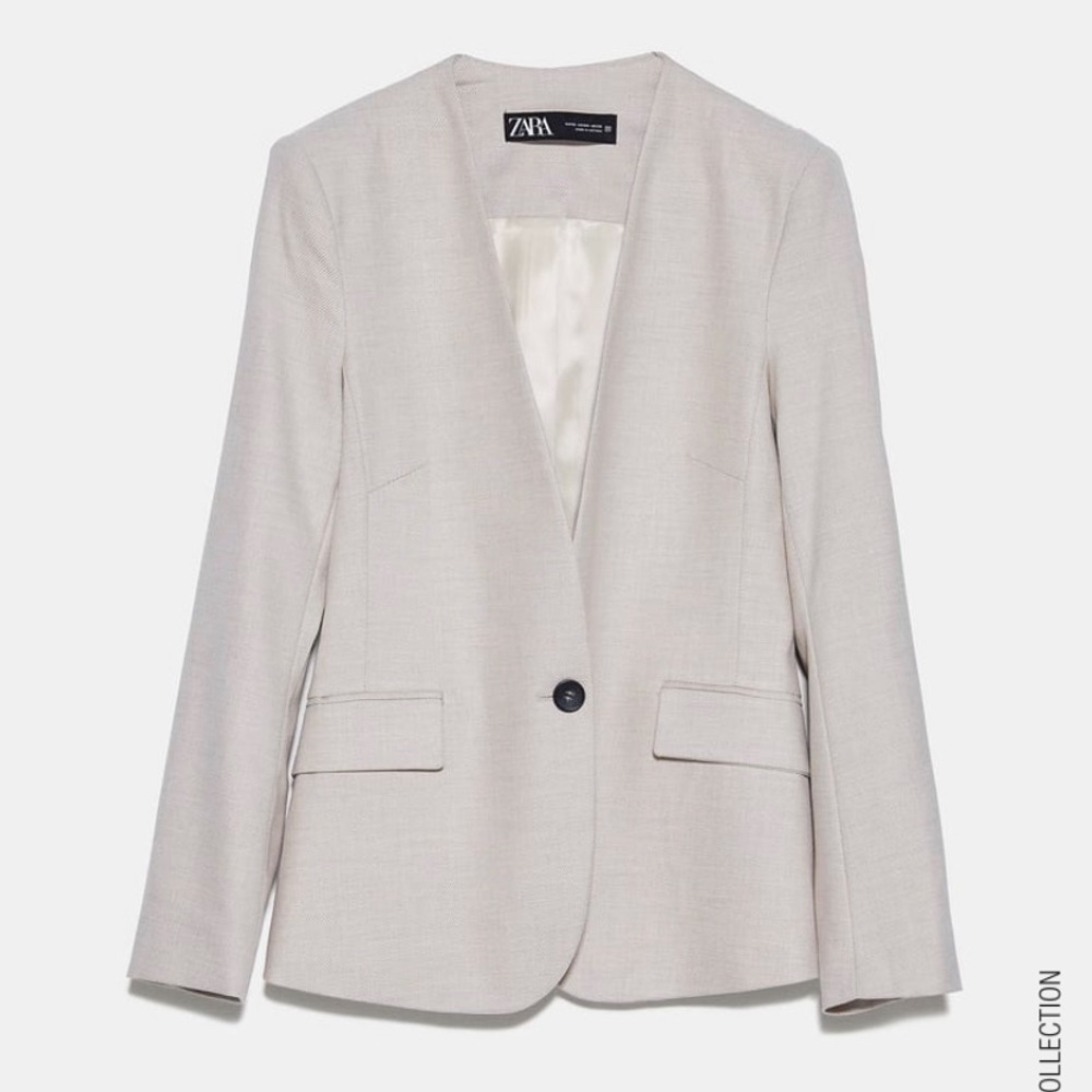 Zara Tailored Linen  Blazer - Picture 7 of 8